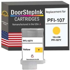 DoorStepInk Compatible Ink Cartridges For Canon PFI-107 Yellow 130ml-USA picture