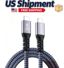 New Thunderbolt 5 Woven Cable 3.3 Feet 80Gbps 240W Fast Charging TB5-X100BZ USK picture