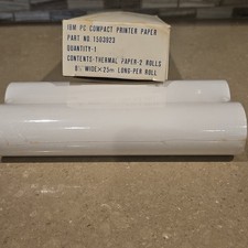 IBM PC Compact Printer Paper Thermal Paper 8 1/2 wide 25m Long Roll -  2 Rolls picture