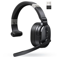 TECKNET Bluetooth Trucker Wireless Headset, Noise OS-Single Ear, Black picture
