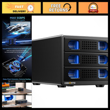Aluminum 3 Bay Hard Drive Enclosure with Cooling Fan for 2.5