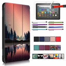 Folding Folio PU Leather Smart Stand Case Cover for Amazon Fire HD 8 (2024/2022) picture