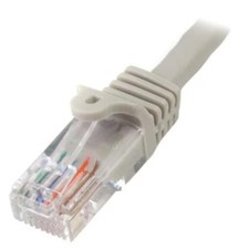 StarTech 45PATCH25GR 25Ft CAT5E Ethernet Cable Snagless RJ45 PoE Cord Gray picture