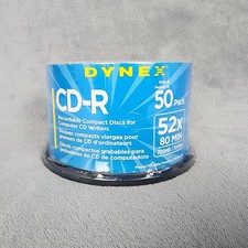 Dynex CD-R 50 Pack 52x 80 Min 700MB Blank Recordable Discs Sealed Spindle picture