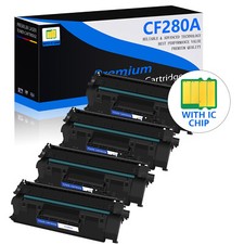 4PK CF280A 80A BLK Toner Cartridge For HP LaserJet Pro 400 M401a M401dw M425dn picture
