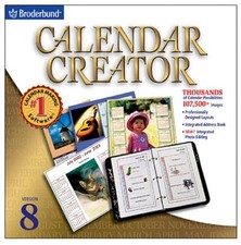Calendar Creator 8 PC CD print personal planners, schedule organize track tasks picture