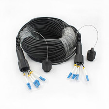 4Fiber 200M LC-LC SM Duplex Armored Field TPU Optical Patch Cord Waterproof-985 picture