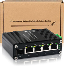 Industrial 5 Port Gigabit Switch, 4×RJ45 + 1×SFP Slot Ethernet Switch picture