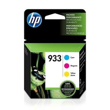 Genuine HP 933 Tri Color Cyan Yellow Magenta Ink Cartridge Combo 3 Pack 10/2022 picture