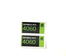 2Pcs fits NVIDIA GEFORCE RTX 4060 Sticker  Label Decal Case Badge 24mm x 12mm picture