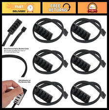 6-Pack 4-Pin PWM Fan Hub Splitter Cable for PC Cooling - ATX 1 to 5 Way Extensio picture