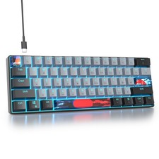 Portable 60% Mechanical Gaming Keyboard 61 Keys RGB Wired Mac/Win Dolch/Blue picture