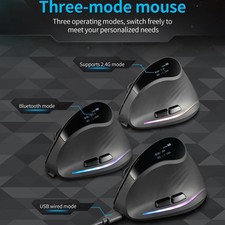 Ergonomic Wireless Vertical Mouse Rechargeable for PC Laptop MacOS picture
