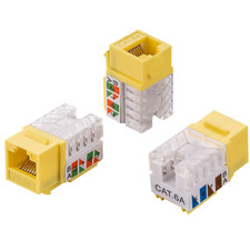 CAT6A Keystone Jack Ethernet Network 45 Degree UTP 8P8P RJ45 Multi-Pack Lot picture