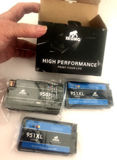 New PKG of 3 IKONG Non-OEM HP 951XL Printer Ink Cartridges 8600 Series Ink Jet picture