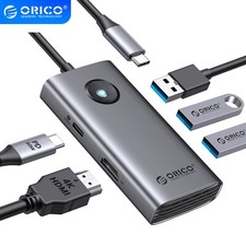 ORICO 5-in-1 Laptop Docking Station Type-C for Macbook ipad Pro/Air HD-MI 4K Hub picture