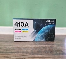 4 Pack Toner Cartridge Printer Ink 410A Black Yellow Cyan Magenta, HP Compatible picture