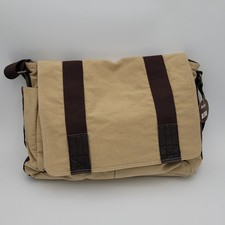 Relic 67 Canvas Ranger EW Messenger Bag Adjustable Strap Biege Brown picture