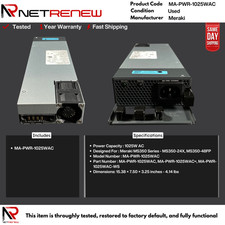 Cisco Meraki MA-PWR-1025WAC 1025W Power Supply picture