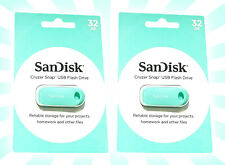 2 SanDisk Cruzer Snap USB Flash Drives 32GB Each picture