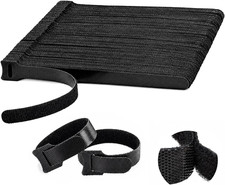 100PCS Hook and Loop Straps - 6 Inch Reusable Cable Ties | for Cable Management, picture