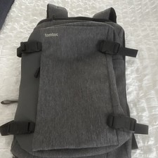 tomtoc Padded Gray Polyester Backpack , Solid picture