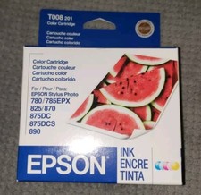 NEW Genuine Epson Color Ink Cartridge T008 201 Expired 08/2008 Sealed In Box picture
