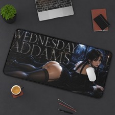 Wednesday Addams Mouse Pad, Gothic XXL Gaming Desk Mat, Dark Desk Pad picture