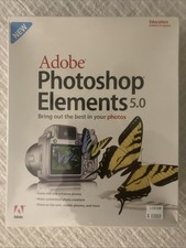 Adobe Photoshop Elements 5.0 Software - Photo Editor Win XP PC CD picture
