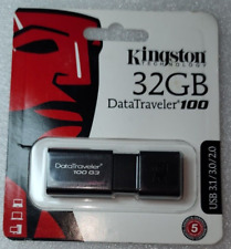 Kingston Technology Data Traveler 100 G3 32GB USB 3.1 / 3.0 / 2.0  Storage Drive picture