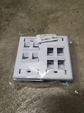 NFP-3048 Keystone Angles Face Plate, 4 Port, White Qty 5 w/ Labels picture
