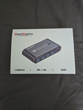 GiantMatrix USB 3.0 2-Port DisplayPort KVM Switch 8K 60 Hz 4K 175 Hz HDR picture