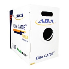 Cat6e Riser CMR 24AWG UTP, 600MHz, Solid Bare Copper 1000FT. Ethernet Cable picture