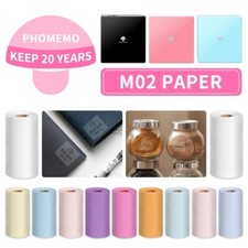 3-Rolls Phomemo White Self-Adhesive Thermal Paper Phomemo M02/M02 Pro/M02S/M03 picture