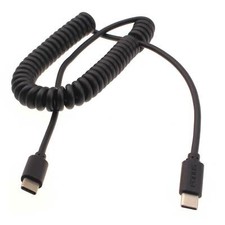 COILED CABLE USB-C TO TYPE-C FAST CHARGER CORD POWER WIRE for PHONES & TABLETS picture