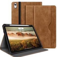 For iPad Air 13 Inch M3/M2, Shockproof Folio Cover, Vegan Leather, H Holimet  picture