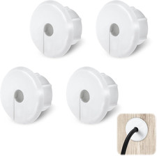 4Pcs Wall Cable Pass through Grommet, 1'' Plastic Feed through Bushing picture