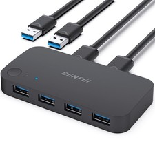 BENFEI USB 3.0 Switch, Switch 2 Computers Share 4 for PC, Black  picture