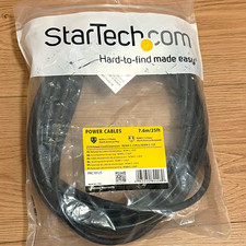 StarTech.com 25ft Power Cord Extension Cable NEMA 5-15R to 5-15P Black picture