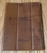 Allen Edmonds 1922 Brown Leather Tablet eBook Reader Cover Case Magnetic Closure picture