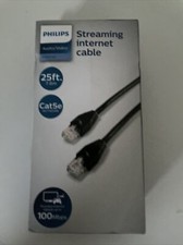 Philips Ethernet Cable 25 ft. Cat5e Up to 100Mbps for Router / Modem - Black picture