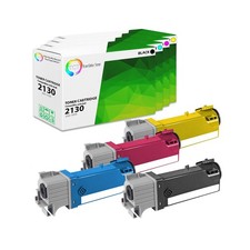 TCT 4PK 2130 Color Laser Toner Cartridge Set For Dell 2130cn 2135cn 2130 2135 picture