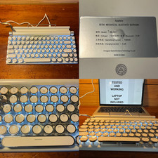 Taiahiro ML-981 Retro Mechanical Bluetooth Keyboard White Tested Lever Broken picture