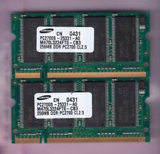 512MB 2x256MB PC-2700S SAMSUNG M470L3224FT0-CB3 DDR-333 LAPTOP DDR1 Memory Kit picture