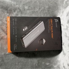 j5create USB-C Dual 4K HDMI 7-in-1 Mini Dock Hub Gray Powered JCD391 picture