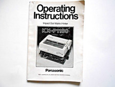 Panasonic Impact Dot Matrix Printer KX-P1180 Operating Instructions picture