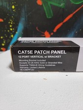 WBOX 0E-C5EPP12V Cat 5E Patch Panel 12 Port Vertical Mount W/ Bracket picture