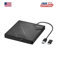 External Blu Ray DVD Drive Burner, USB 3.0 and Type-C Optical Slim Bluray CD picture