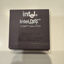Vintage Intel 486 i486 DX4 100MHz CPU Processor SX900 A80486DX4-100 Socket 3 picture