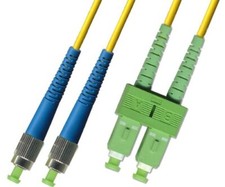 5M Singlemode Duplex Fiber Optic Cable 9/125 FC UPC SC APC Patch Cable Network picture